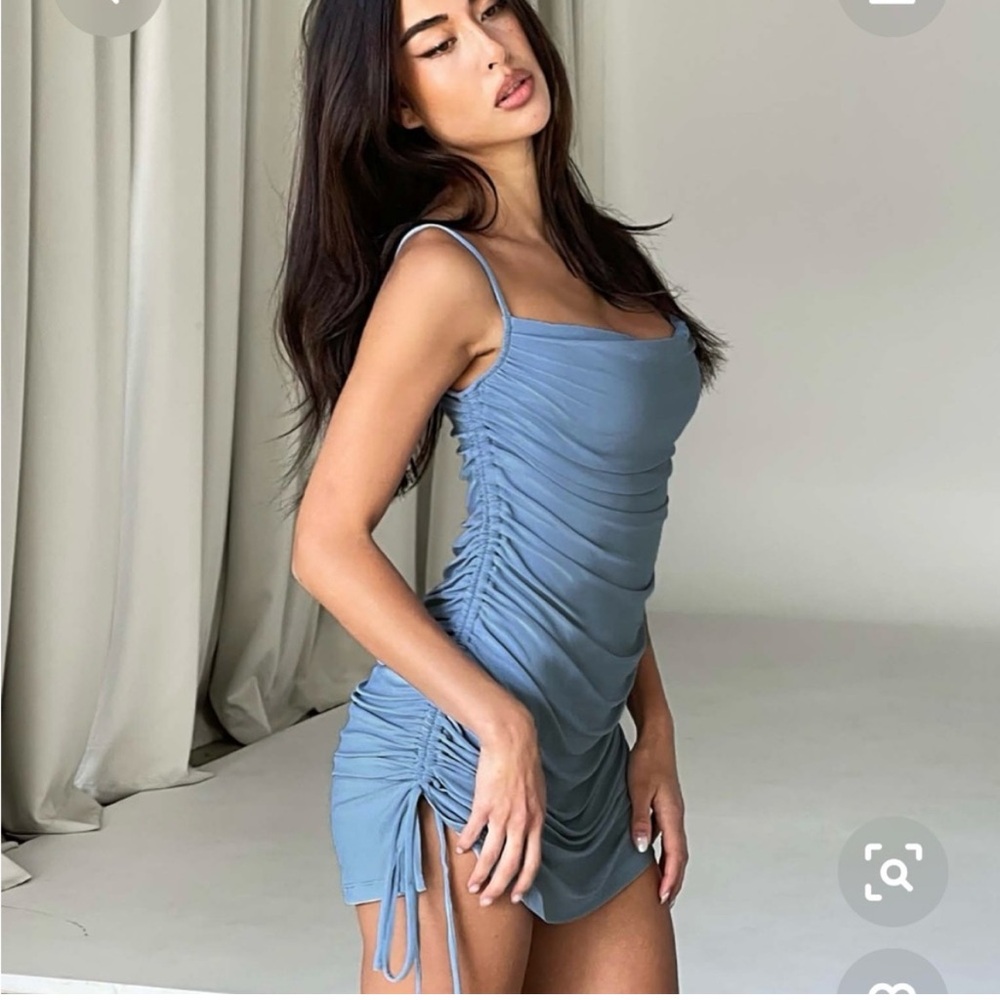 Tiger Mist Blue Mini Dress